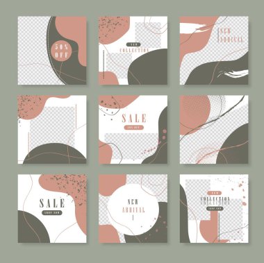 Düzenlenebilir Hikaye arkaplan şablonu. Sosyal medya için Vektör Tasarımı web pankartı.