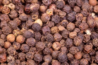 Üst görünüm karabiber baharat dokusu. Makro fotoğraf