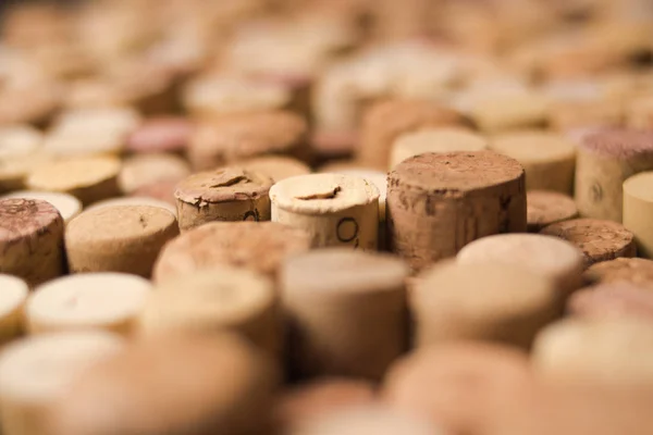 Set of different wine corks background