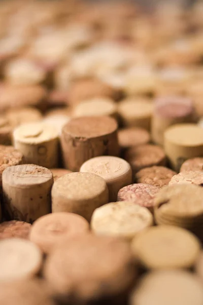 Zbiór Różnych Wine Korki Tło — Zdjęcie stockowe