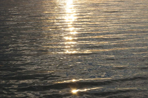 Reflexiones Sobre Puesta Sol Agua — Foto de Stock