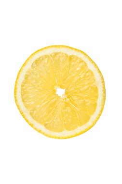 Yukarıdan görünüm dilim limon narenciye izole kesmek