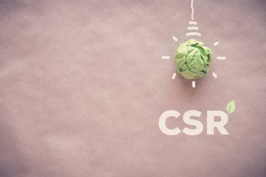 Csr, kurumsal sosyal sorumluluk ile yeşil kağıt ampul