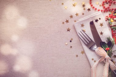 Noel tablo yer ayarını, tatil uzay arka plan kopyalayın.