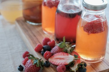 Kombucha ikinci fermente meyve çayı, probiyotik gıda