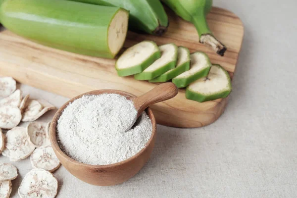 Plátanos Verdes Crudos Secos Alimentos Prebióticos —  Fotos de Stock