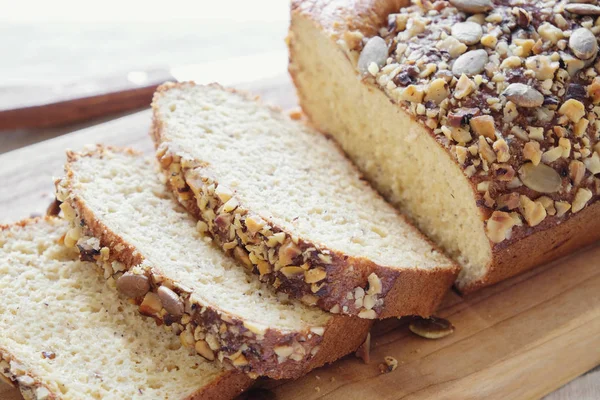 Pan Almendras Saludables Comida Keto Cetogénica Paleo Dieta Baja Carbohidratos — Foto de Stock