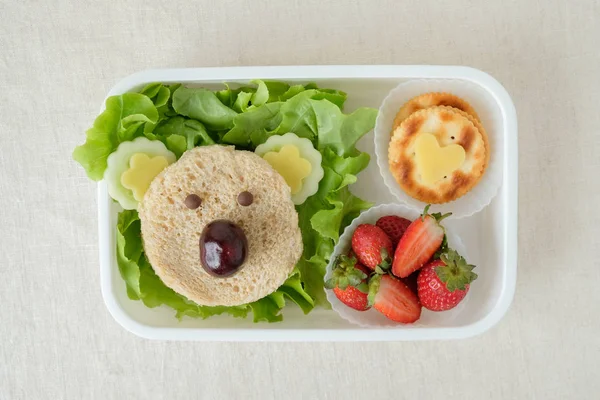 Koala Orso Pranzo Scatola Divertente Arte Alimentare Bambini — Foto Stock