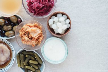 gut sağlık için fermente probiyotik gıdaların ayarla