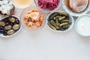 gut sağlık için fermente probiyotik gıdaların çeşitli 
