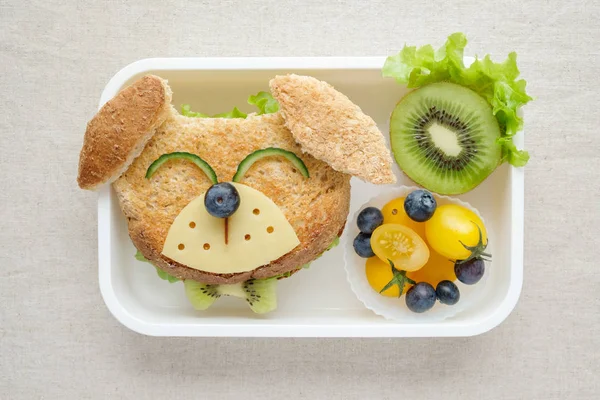 Ebéd Box Szórakoztató Élelmiszer Art Gyerekeknek — Stock Fotó