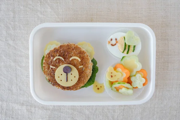 Вид Зверху Дитячий Обід Харчування Мистецтво — стокове фото
