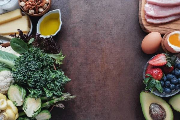 Dieta Cetogénica Concepto Comida Saludable — Foto de Stock