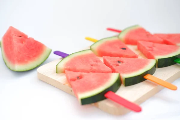 Watermelon Slice White Background — Stock Photo, Image