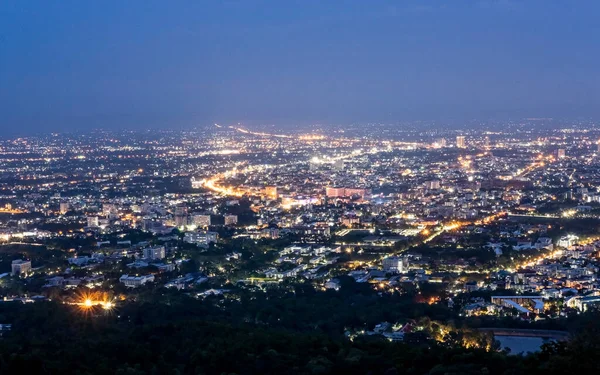 Night city view with lights