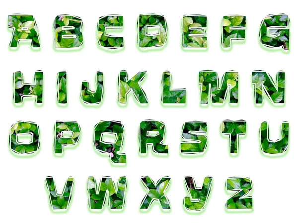 Englisches Alphabet Auf Weißem Hintergrund Und Alphabet Hintergrund — Stockfoto