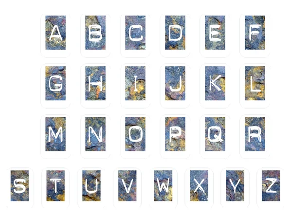 Αγγλικό Αλφάβητο Λευκό Φόντο Και Αλφάβητο — Φωτογραφία Αρχείου