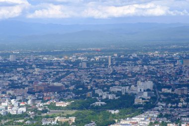city view, beautiful landscape with mountains