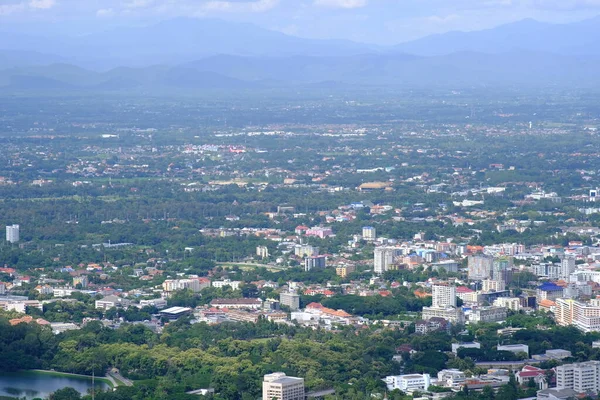 Bela Paisagem Urbana Vista Superior Chiangmai Norte Tailândia — Fotografia de Stock