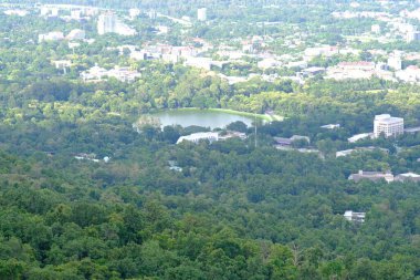 city view, beautiful landscape with mountains
