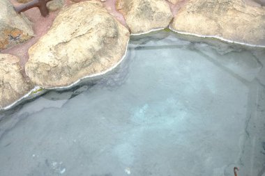 güzel kaplıca ve manzara duvar kağıdı arka planı