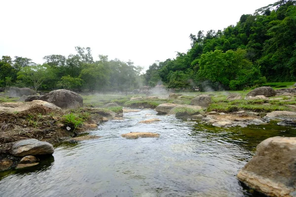 beautiful hot spring and landscape wallpaper background