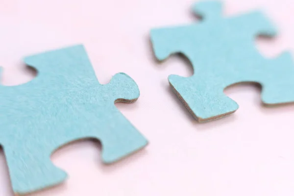 Close Jigsaw Puzzle Business Solutions Success Strategy Concept Businessman Concept — Stock Photo, Image