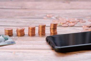 Para yığını yakın görünüm, para kavramı 