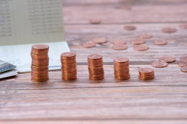 Para yığını yakın görünüm, para kavramı 