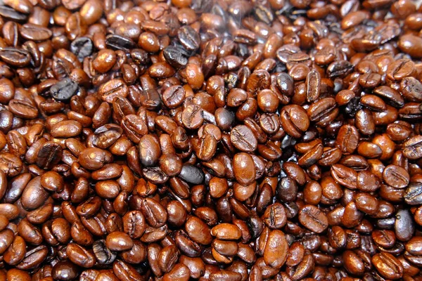 Coffee Beans Background Close View — Photo