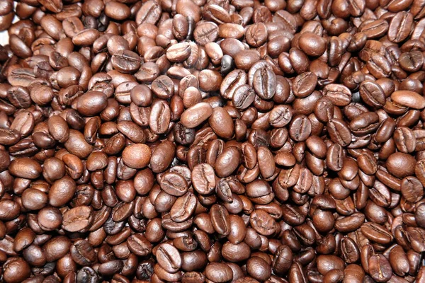 Coffee Beans Background Close View — Fotografia de Stock