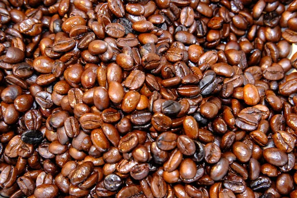 Coffee Beans Background Close View —  Fotos de Stock