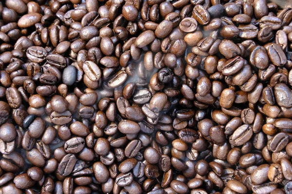 Coffee Beans Background Close View — Stock fotografie