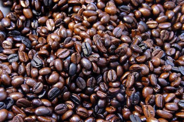 Coffee Beans Background Close View — Photo
