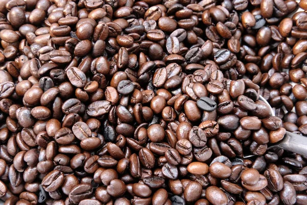 Coffee Beans Background Close View — Stock fotografie