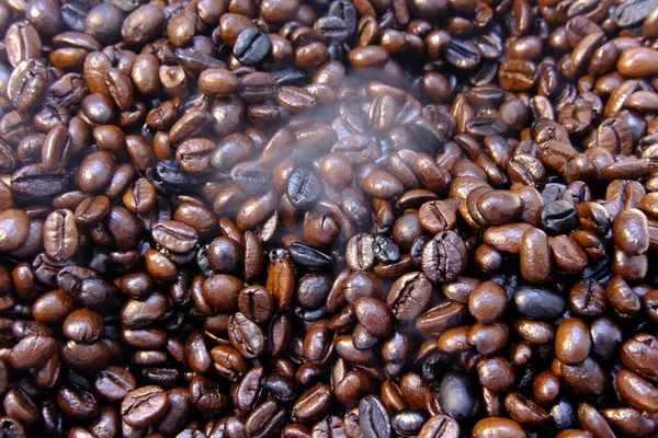 Close Roast Coffee Bean Background Texture — Stock Photo, Image