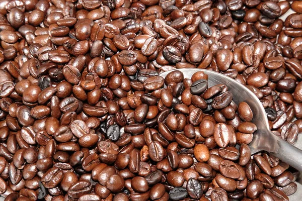 Close Roast Coffee Bean Background Texture — Stock Photo, Image