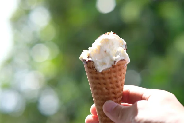 Close View Ice Cream Hand Royalty Free Stock Images