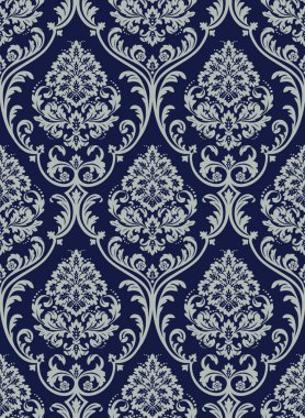 Vektör klasik damasko Seamless Modeli 