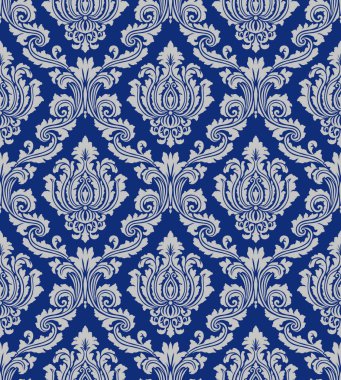 Vektör klasik damasko Seamless Modeli 