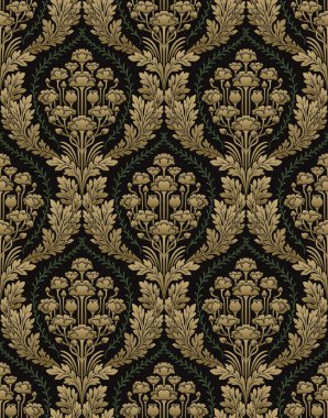 Vektör klasik damasko Seamless Modeli 