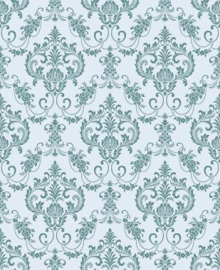 Vektör klasik damasko Seamless Modeli 