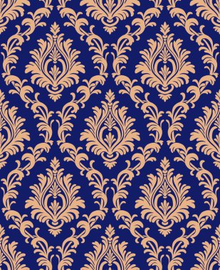 Vektör klasik damasko Seamless Modeli 