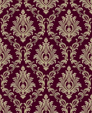 Vektör klasik damasko Seamless Modeli 