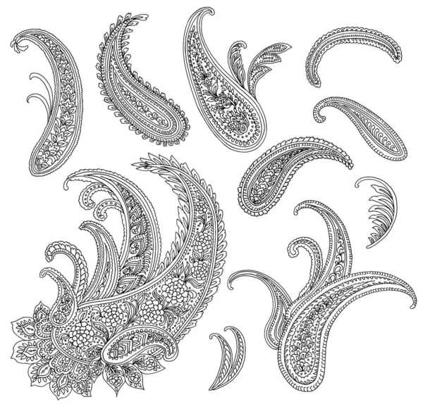 Paisley Style Elements Set — Stock Photo, Image