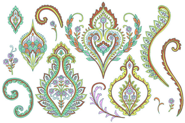 Элементы стиля Пейсли: набор
 