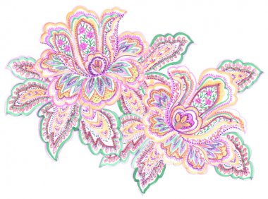 Suluboya çizim : Paisley Style