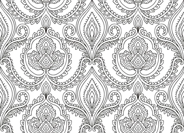 Conception Modèle Sans Couture Vectorielle Style Paisley — Image vectorielle