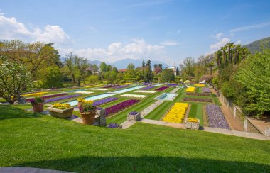 Villa Taranto Pallanza, Verbania, İtalya botanik bahçe teraslı bahçelerinde.