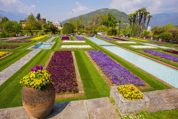 Terraced gardens in the botanical garden of Villa Taranto in Pallanza, Verbania, Italy.